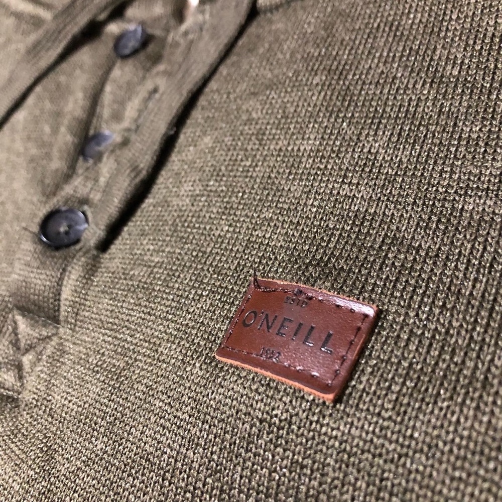 O’Neill wool hoodie with 1/4 buttons size M. - Picture 2 of 4